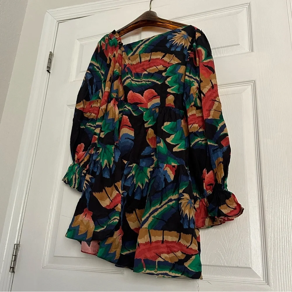 NWT Chevron Forest Black Mini Dress - Picture 4 of 6